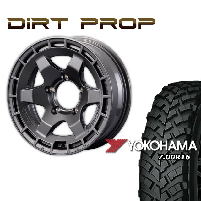 FARM DIRT PROP ¥Þ¥Ã¥È¥¬¥ó¥á¥¿¥ê¥Ã¥¯ 16¡ß6J/5H -5 ¥è¥³¥Ï¥Þ ¥¸¥ª¥é¥ó¥À¡¼ MT+ ¥ï¥¤¥ë¥É¥È¥é¥¯¥·¥ç¥ó 7.00R16 (4ËÜ¥»¥Ã¥È or 1ËÜ)