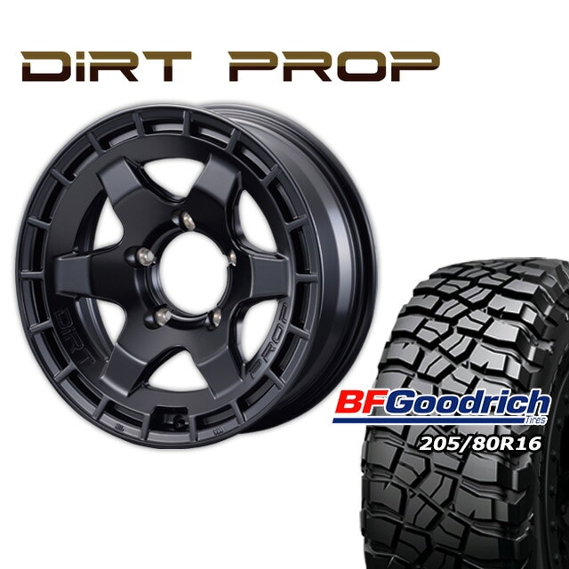 FARM DIRT PROP �ޥåȥ֥�å� 16��6J/5H -5 BF���åɥ�å� Mud-Terrain T/A KM3 205/80R16 (4�ܥ��å� or 1��)