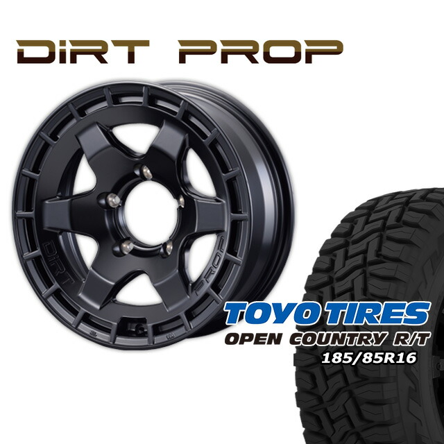 FARM DIRT PROP ¥Þ¥Ã¥È¥Ö¥é¥Ã¥¯ 16¡ß6J/5H -5 ¥È¡¼¥è¡¼ ¥ª¡¼¥×¥ó¥«¥ó¥È¥ê¡¼ RT185/85R16(¥Û¥ï¥¤¥È¥ì¥¿¡¼) (4ËÜ¥»¥Ã¥È or 1ËÜ)