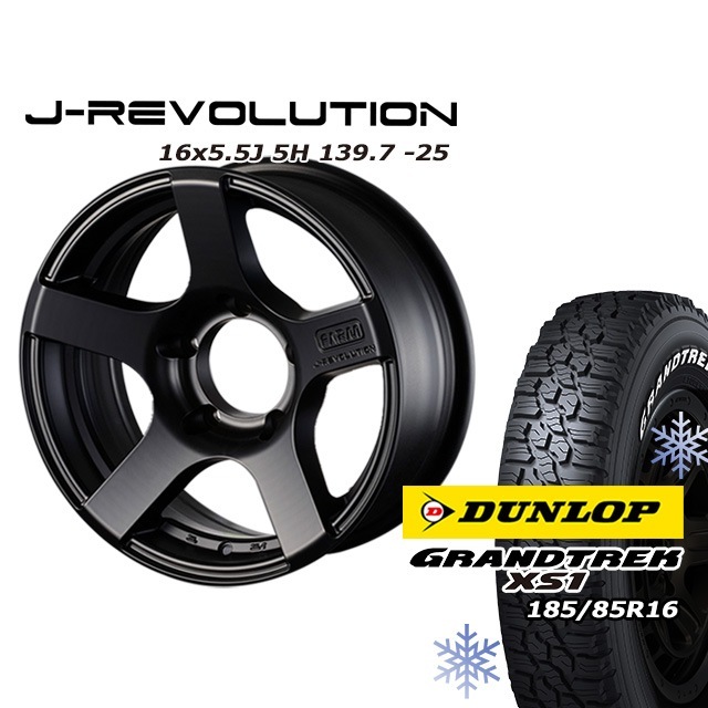 スタッドレスタイヤ ホイール FARM J-REVOLUTION マットブラック 16 
