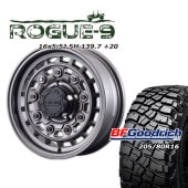 FARM ROGUE-9 ޥåȥ᥿å 165.5J/5H +20 BFåɥå Mud-Terrain T/A KM3 205/80R16 (4ܥå or 1)