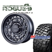 FARM ROGUE-9 ޥåȥ֥å 166J/5H -5 BFåɥå Mud-Terrain T/A KM3 225/75R16 (4ܥå or 1)