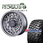 FARM ROGUE-9 ޥåȥ᥿å 166J/5H -5 BFåɥå Mud-Terrain T/A KM3 225/75R16 (4ܥå or 1)