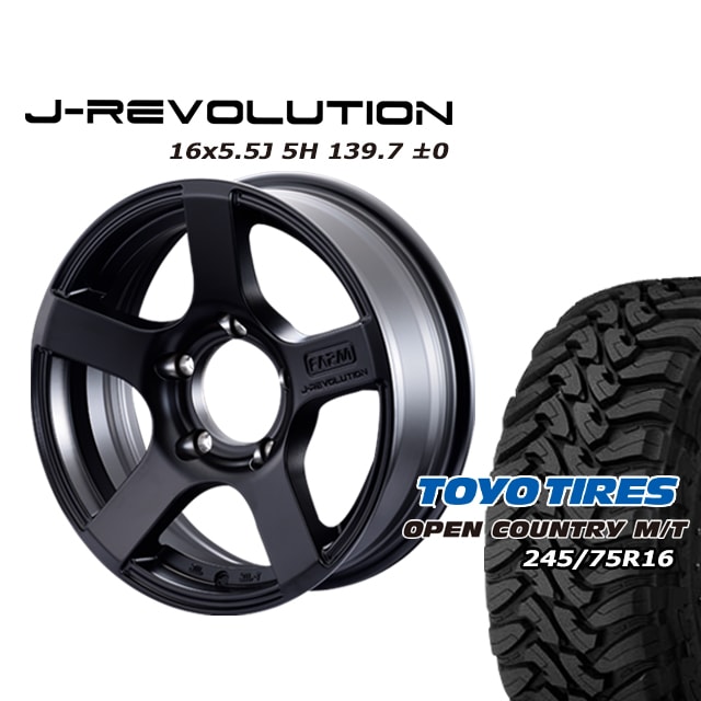 FARM J-REVOLUTION マットブラック 16×5.5J/5H±0 トーヨー オープン