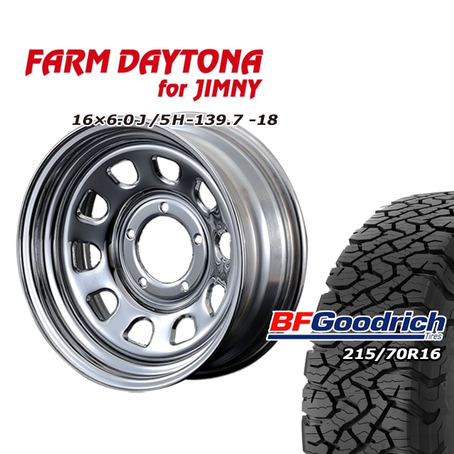 FARM �ǥ��ȥ� �������� 16��6J/5H-18 BF���åɥ�å�All-Terrain T/A KO3 215/70R16 (4�ܥ��å� or 1��)