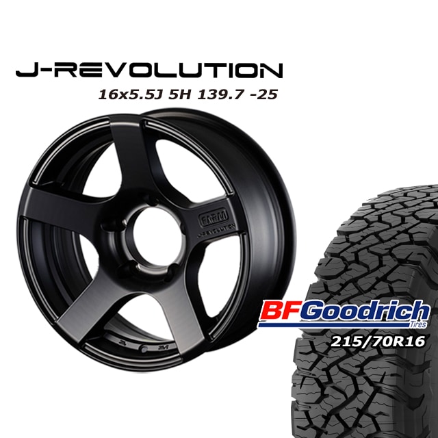 FARM J-REVOLUTION �ޥåȥ֥�å� 16��5.5J/5H-25 BF���åɥ�å�All-Terrain T/A KO3 215/70R16 (4�ܥ��å� or 1��)