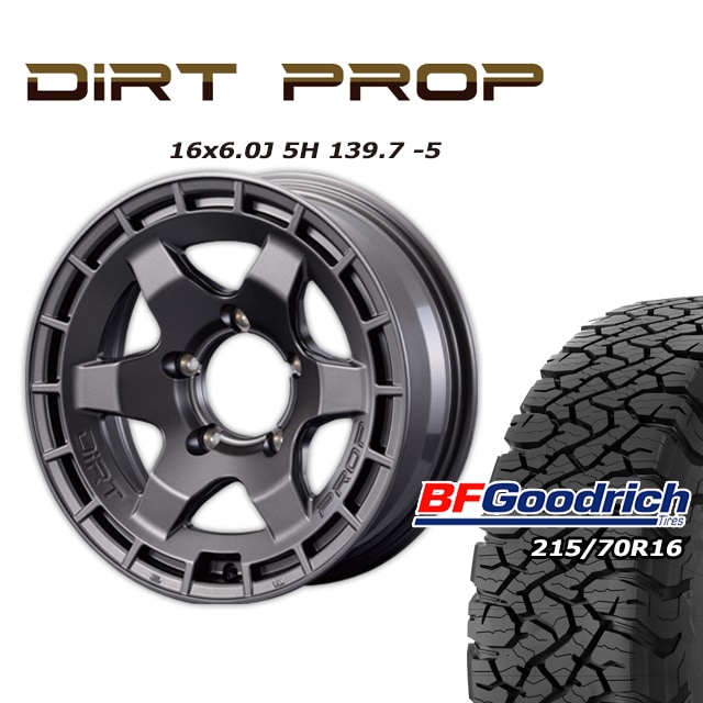 FARM DIRT PROP �ޥåȥ���᥿��å� 16��6J/5H -5 ���åɥ�å� All-Terrain T/A KO3 215/70R16 (4�ܥ��å� or 1��)