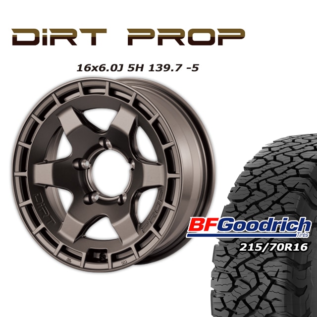 FARM DIRT PROP �ޥåȥ֥��� 16��6J/5H -5 ���åɥ�å� All-Terrain T/A KO3 215/70R16 (4�ܥ��å� or 1��)