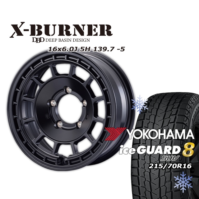 FARM X-BURNER �ޥåȥ֥�å� 16��6J/5H -5 �襳�ϥ� ������������ 8 SUV IG81 215/70R16 (4�ܥ��å� or 1��)