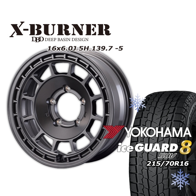 FARM X-BURNER �ޥåȥ���᥿��å� 16��6J/5H -5 �襳�ϥ� ������������ 8 SUV IG81 215/70R16 (4�ܥ��å� or 1��)