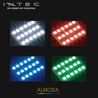 【在庫限り】INTEC ６万色表現 LEDルームランプ オーロラ TYPE A（20×32mm）T10 T10×31 BA9S T8×28 点滅速度調整 減光 増光 高輝度SMD  [LRL-ABA]