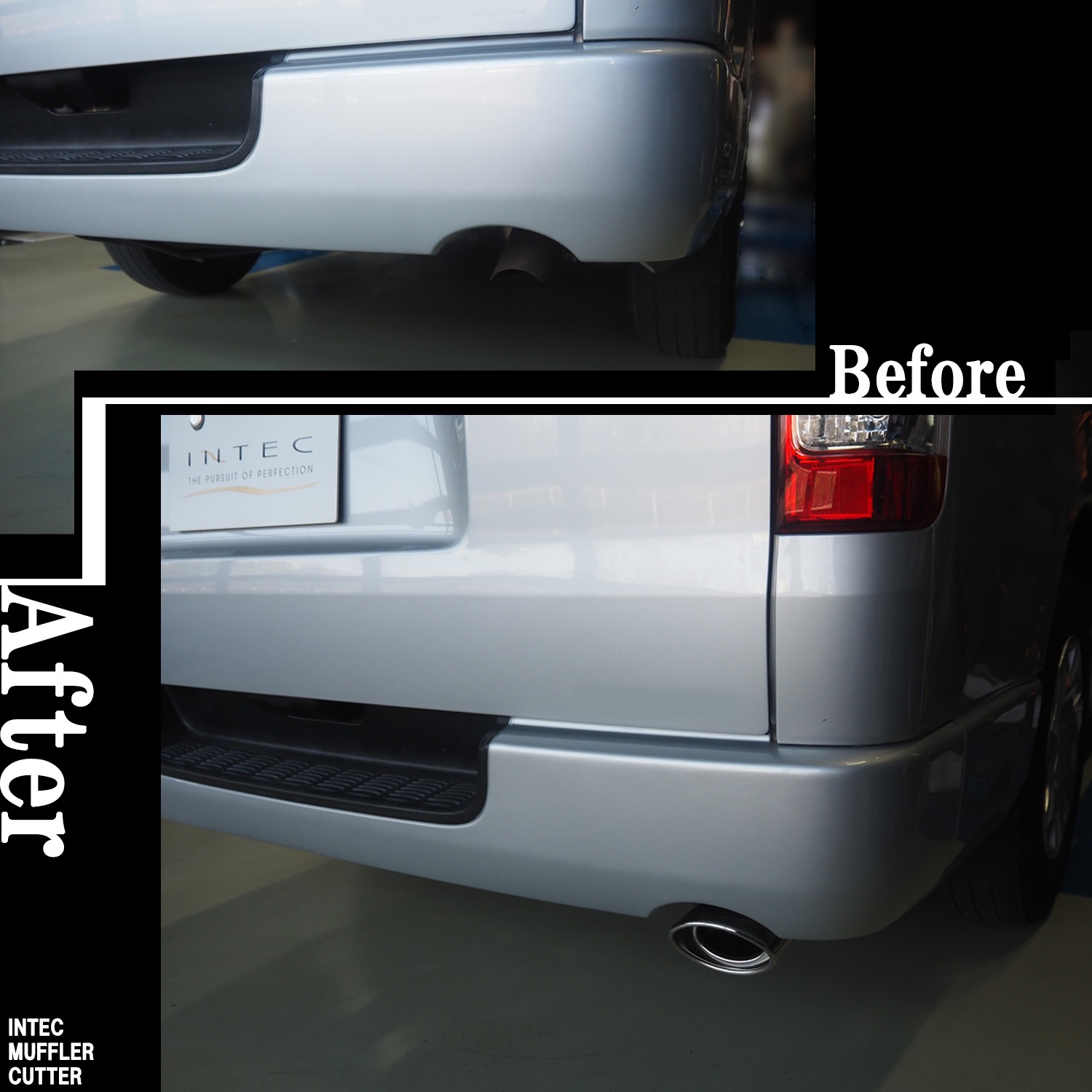 トヨタ 200系 ハイエース / レジアスエース用 マフラーカッター INTEC