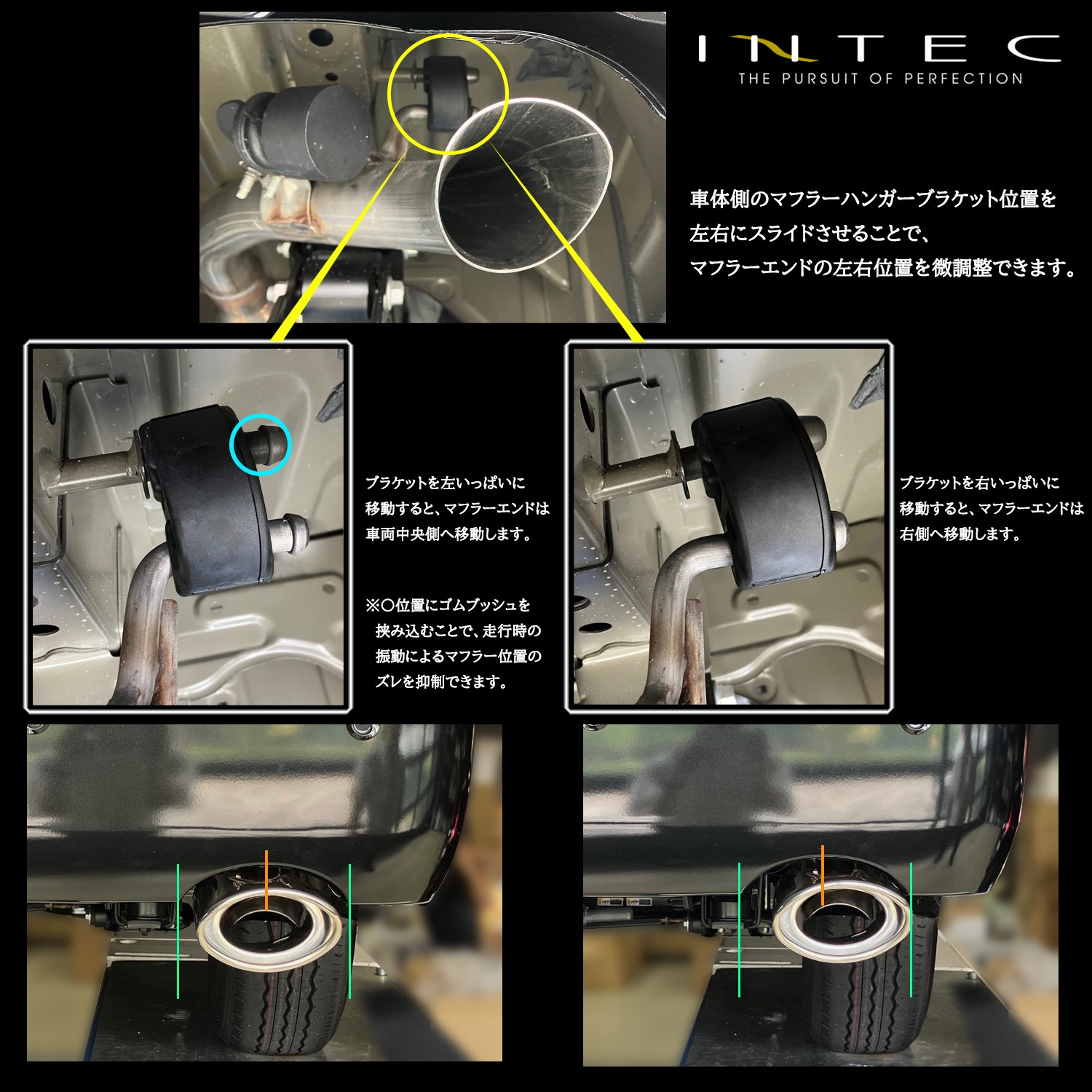 トヨタ 200系 ハイエース / レジアスエース用 マフラーカッター INTEC