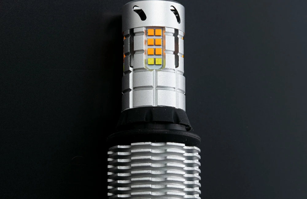 INTEC T20 フロント LEDウインカー アクセサリー点灯ランプ 抵抗内蔵 ハイフラキャンセラー不要 取付簡単 アンバー ブルー  [INLBB001-T20-BLAM]