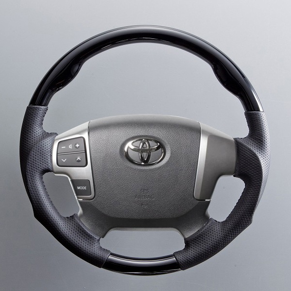 トヨタ HIACE 200 4型～8型 ステアリング [ピアノブラック SR-HA02P]