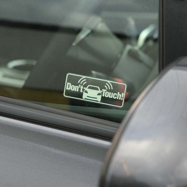 お得な3枚セット車用 セキュリティ ステッカー Don't Touch ブザーカーセキュリティー ダミー 耐水 防水 car security 盗難防止ステッカー シール