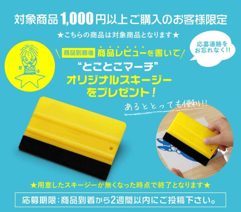 対象商品限定　レビューをご投稿でスキージーをプレゼント！※他レビューキャンペーンとの併用不可