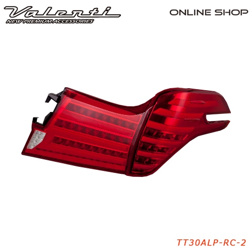 【補修用・片側のみ】 ヴァレンティ　ジュエルLEDテールランプ Revo　タイプ2 トヨタ　アルファード (30系)【VALENTI JEWEL LED TAIL LAMP Revo】[レッドレンズ／クローム　TT30ALP-RC-2]