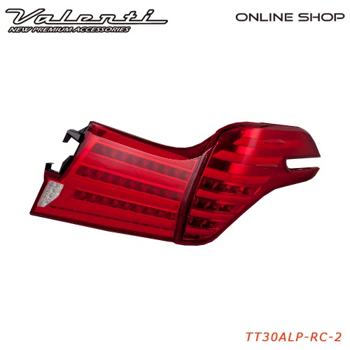 【補修用・片側のみ】 ヴァレンティ　ジュエルLEDテールランプ Revo　タイプ2 トヨタ　アルファード (30系)【VALENTI JEWEL LED TAIL LAMP Revo】[レッドレンズ／クローム　TT30ALP-RC-2]