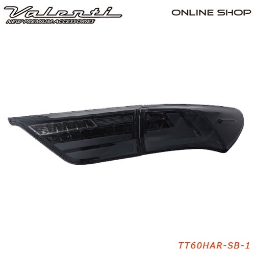 【補修用・片側のみ】　ヴァレンティ　ジュエルLEDテールランプ Revo　トヨタ　ハリアー (60系) 【VALENTI JEWEL LED TAIL LAMP Revo】[ライトスモーク/ブラッククローム　TT60HAR-SB-1]