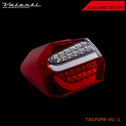 【補修用・片側のみ】　ヴァレンティ　ジュエルLEDテールランプ Revo　スバル　XV/インプレッサスポーツ(GP系)【VALENTI JEWEL LED TAIL LAMP Revo】[ハーフレッド／クローム　TSGPIPR-HC-1]