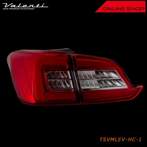 【補修用・片側のみ】　ヴァレンティ　ジュエルLEDテールランプ Revo　スバル　レヴォーグ(VM系)【VALENTI JEWEL LED TAIL LAMP Revo】[ハーフレッド／クローム　TSVMLEV-HC-1]