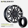 【4本ご注文で送料無料】 VALENTI 17インチ 6.5J アルミホイール&タイヤセット VIGOROUS ブラック/ポリッシュ FLYINGSTER VL001　215/60R17C(109/107S)【VTW17-VIBP-S03】