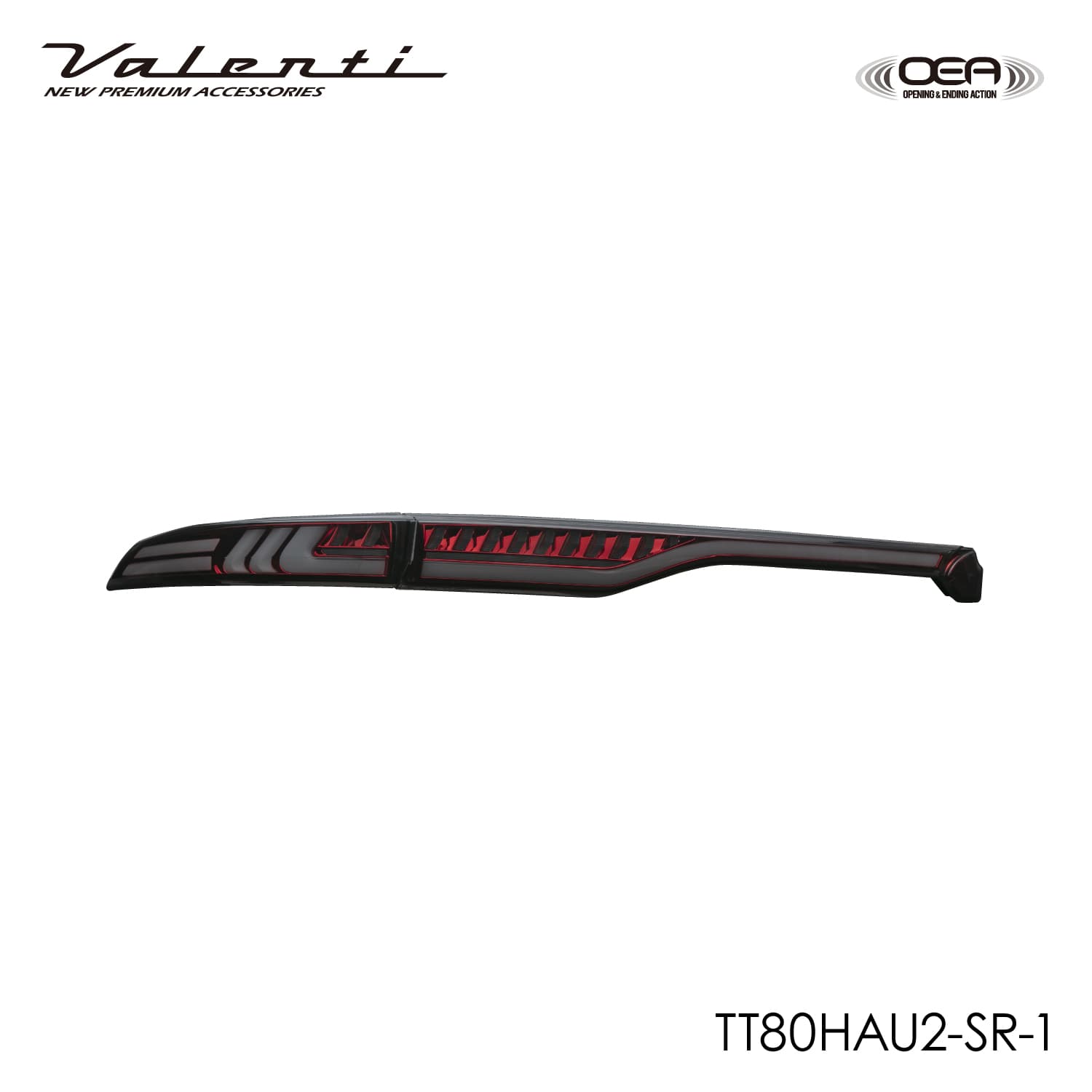 【補修用・片側のみ】【公式ショップ限定カラー】Valenti ヴァレンティ トヨタ ハリアー 80系 ジュエルLEDテールランプULTRA タイプ2 アッパー（上側）のみ OEA シーケンシャル 流れるウインカー 1年保証【TT80HAU2-SR-1】