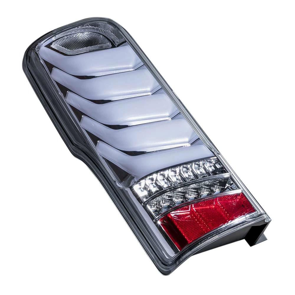 【補修用・片側のみ】NV350 キャラバン Valenti ヴァレンティ ジュエルLEDテールランプULTRA OEA シーケンシャル 流れるウインカー オープニング エンディング 保安基準適合 Eマーク取得 1年保証 【クリア/クローム】[TN350NVU-CC-1-]