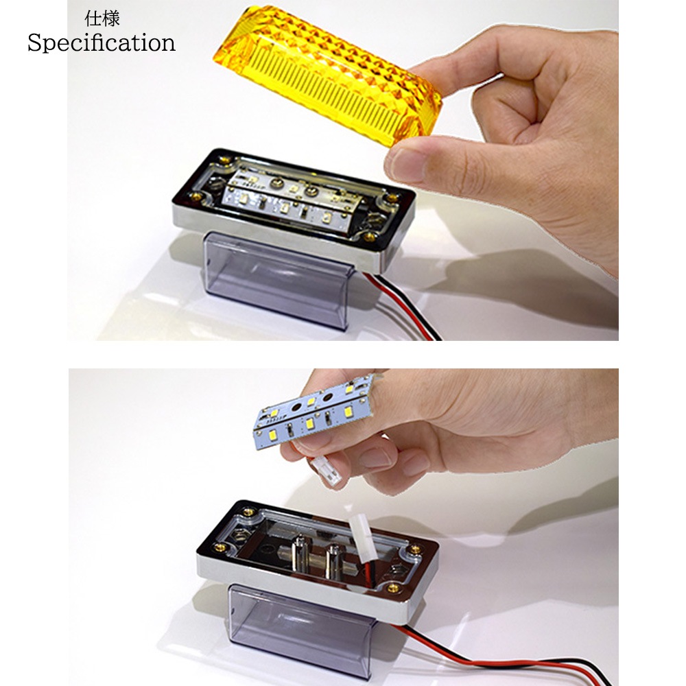 20個セット販売】花魁 LEDサイドマーカーランプ クリアレンズ 24V用 L