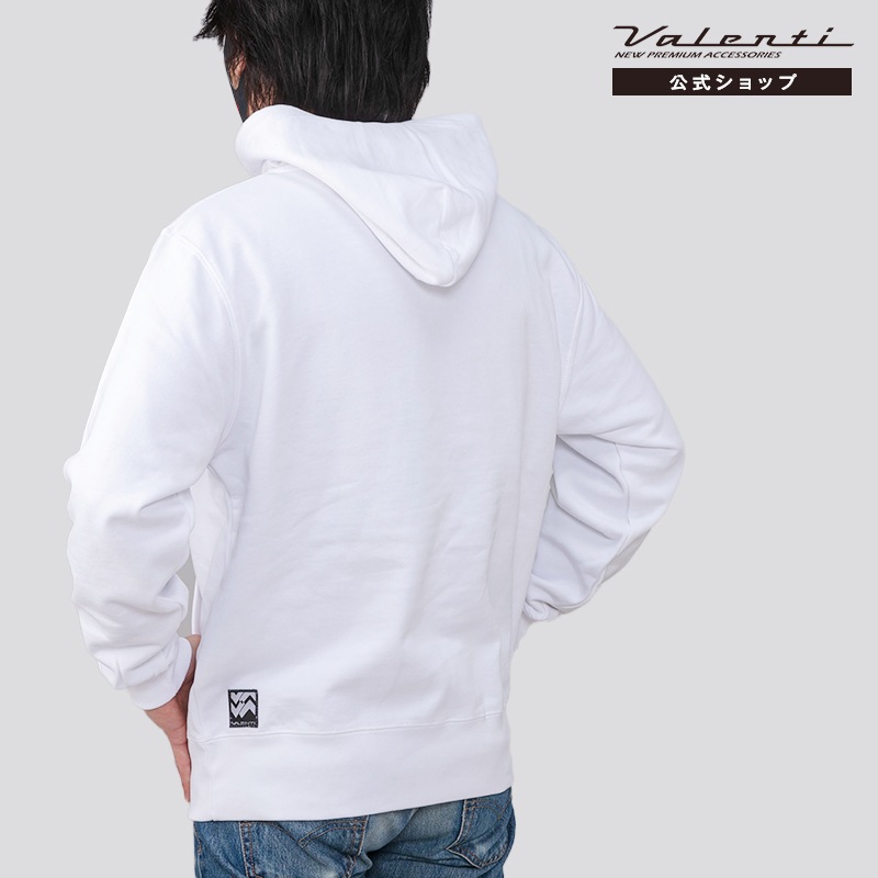 Valenti ヴァレンティ 【公式ショップ限定】 ロゴプリント スウェット プルオーバー パーカ　裏パイル 2022年 春物 新作 10オンス ボックスロゴ ホワイト ブラック グレー メンズ
