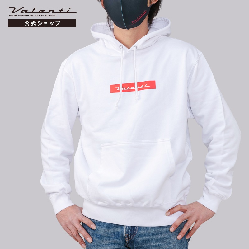 Valenti ヴァレンティ 【公式ショップ限定】 ロゴプリント スウェット プルオーバー パーカ　裏パイル 2022年 春物 新作 10オンス ボックスロゴ ホワイト ブラック グレー メンズ
