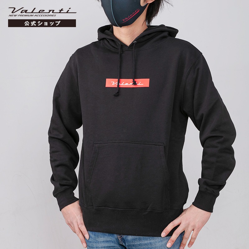 Valenti ヴァレンティ 【公式ショップ限定】 ロゴプリント スウェット プルオーバー パーカ　裏パイル 2022年 春物 新作 10オンス ボックスロゴ ホワイト ブラック グレー メンズ