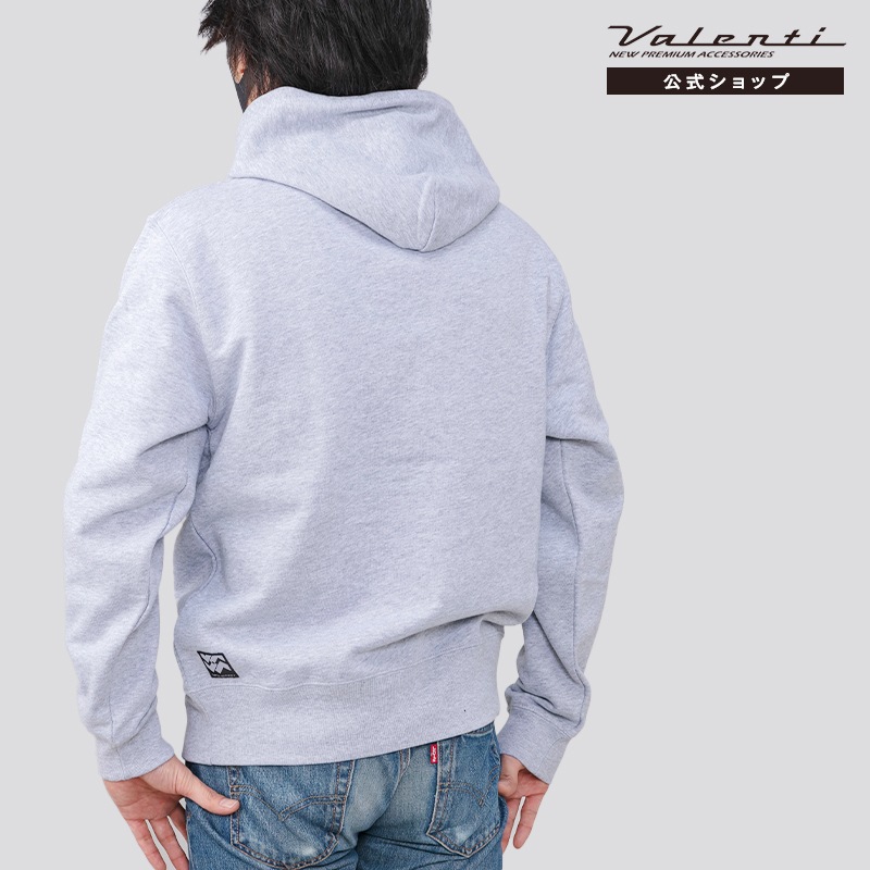 Valenti ヴァレンティ 【公式ショップ限定】 ロゴプリント スウェット プルオーバー パーカ　裏パイル 2022年 春物 新作 10オンス ボックスロゴ ホワイト ブラック グレー メンズ