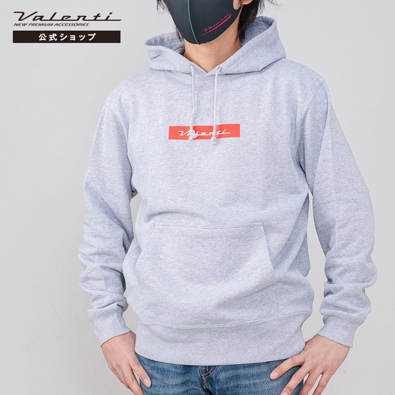 Valenti ヴァレンティ 【公式ショップ限定】 ロゴプリント スウェット プルオーバー パーカ　裏パイル 2022年 春物 新作 10オンス ボックスロゴ ホワイト ブラック グレー メンズ