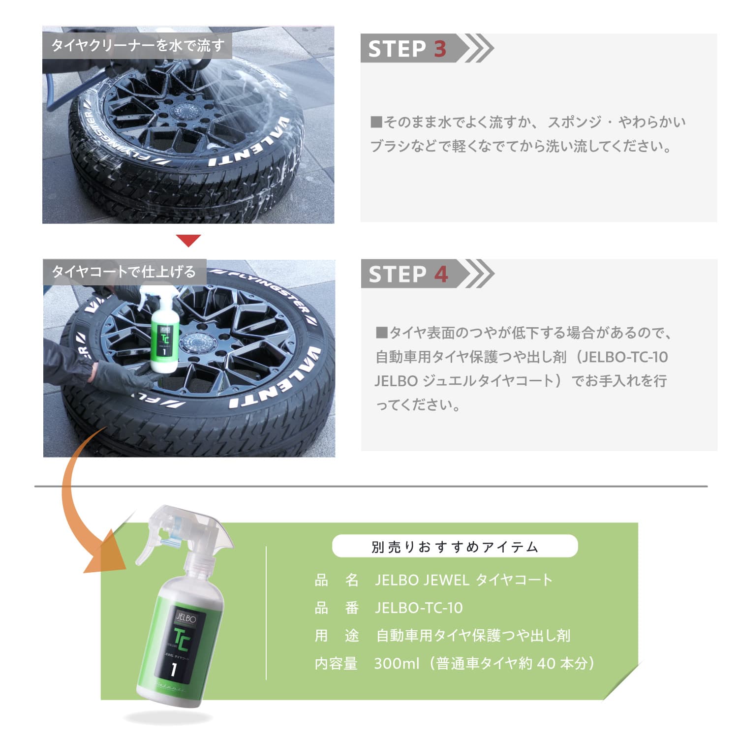JELBO ジュエル タイヤクリーナー 防汚性 洗車 Valenti ヴァレンティ　【JELBO-RM-60】