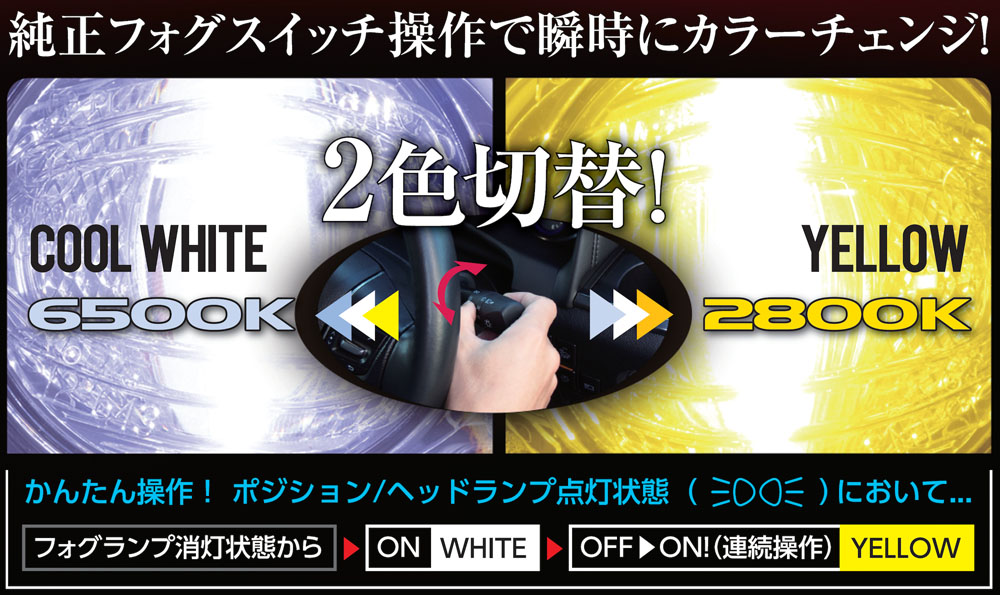 Valenti ヴァレンティ ジュエルLEDエクスチェンジバイカラーフォグバルブ