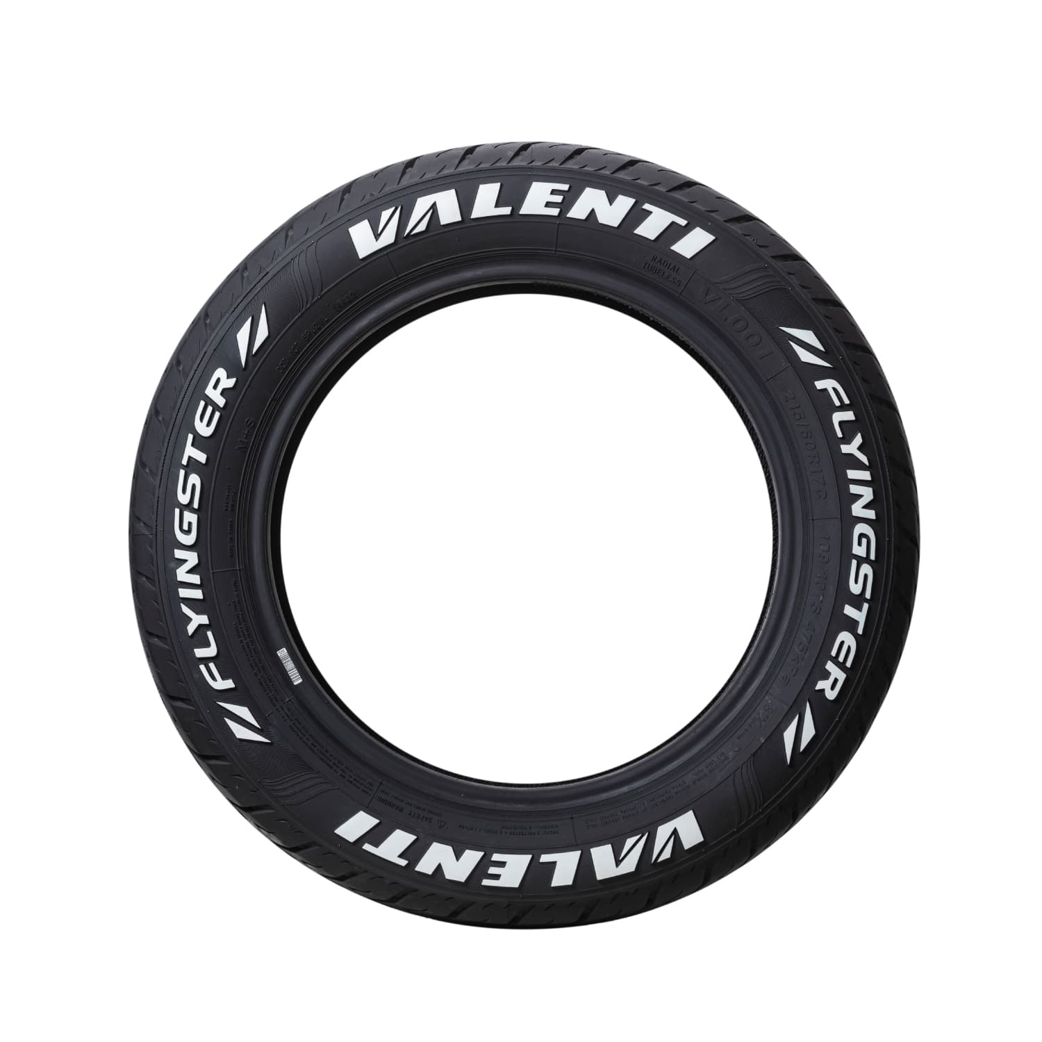 【4本ご注文で送料無料】 VALENTI 17インチ 6.5J アルミホイール&タイヤセット VIGOROUS ブラック FLYINGSTER VL001　215/60R17C(109/107S)【VTW17-VIBL-S04】