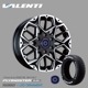 【4本ご注文で送料無料】 VALENTI 17インチ 6.5J アルミホイール&タイヤセット VIGOROUS ブラック/ポリッシュ FLYINGSTER VL001　215/60R17C(109/107S)【VTW17-VIBP-S03】