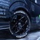 【4本ご注文で送料無料】 VALENTI 17インチ 6.5J アルミホイール&タイヤセット VIGOROUS ブラック/ポリッシュ FLYINGSTER VL001　215/60R17C(109/107S)【VTW17-VIBP-S03】