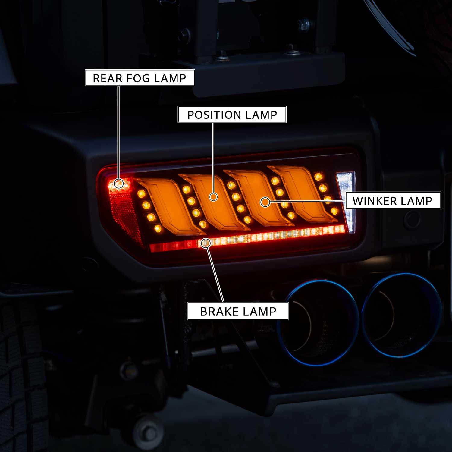 【予約販売 5月頃発送予定】Valenti ヴァレンティ ジムニー・ノマド・シエラ用 ジュエルLEDテールランプ ULTRA タイプ2 保安基準適合 Eマーク取得 1年保証 【TS64JMU-2】