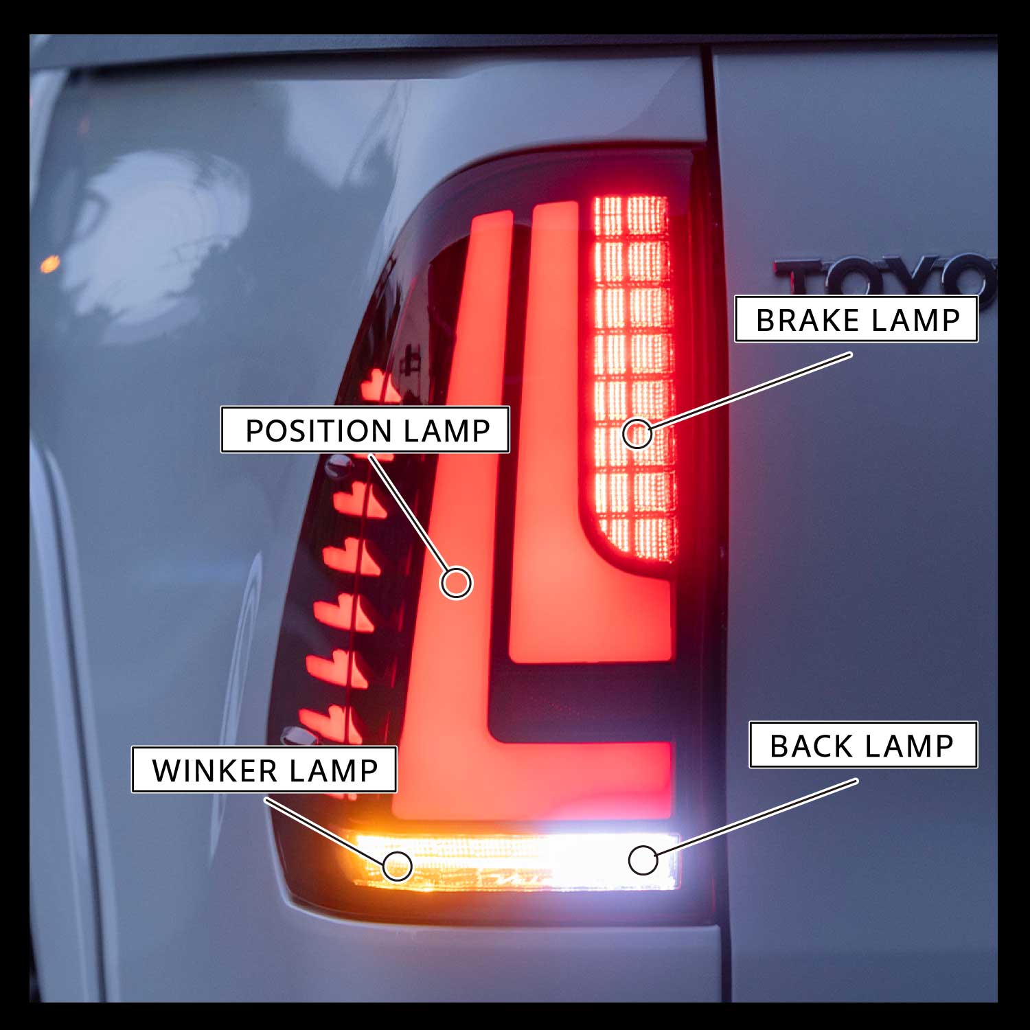 Valenti ヴァレンティ トヨタ toyota ハイラックス(GUN125) ジュエルLEDテールランプREVO シーケンシャル 保安基準適合 Eマーク取得 1年保証