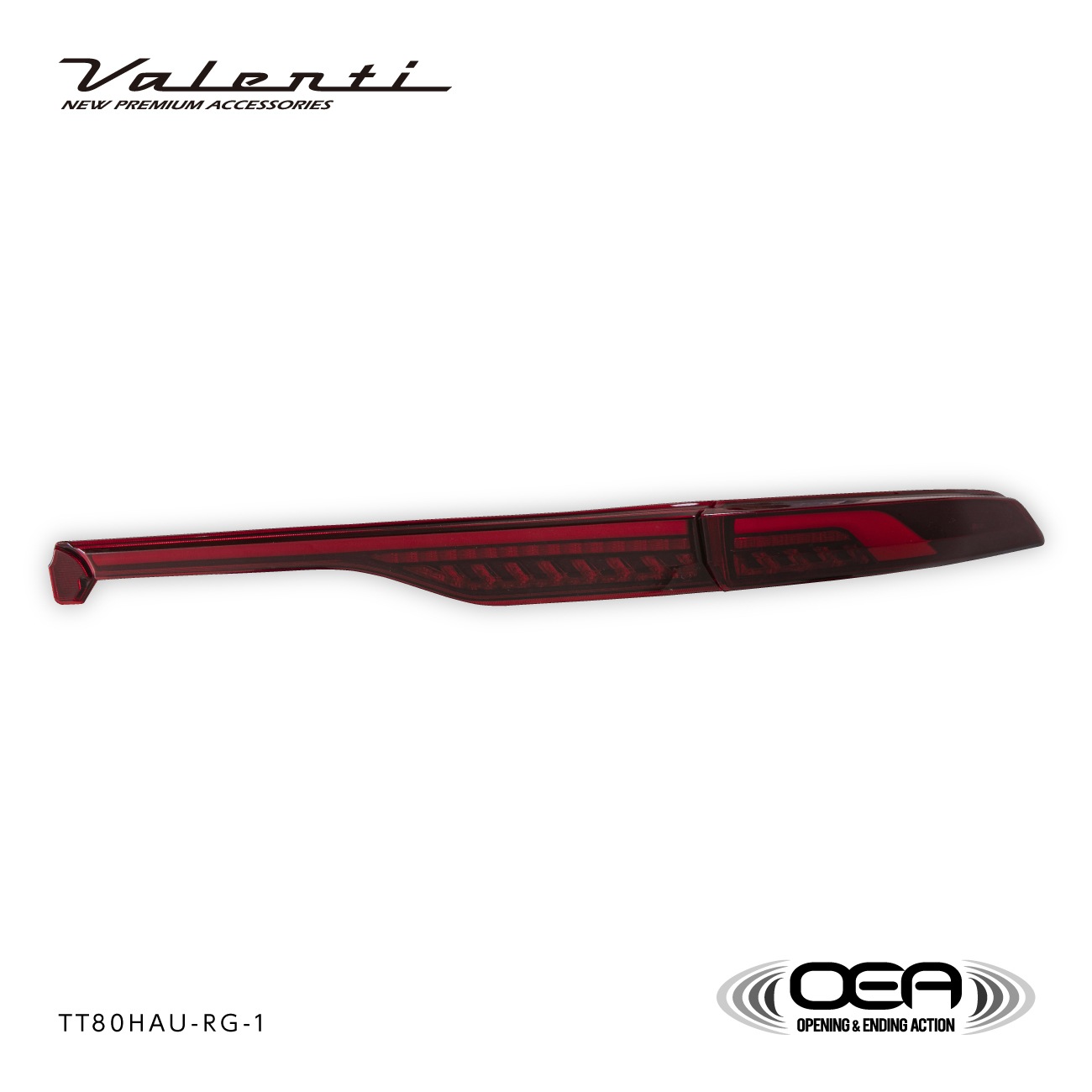 Valenti ヴァレンティ　ハリアー 80系 2020年6月-2022年8月登録車用 ジュエルLEDテールランプULTRA アッパー（上側）のみ OEA シーケンシャル 流れるウインカー 保安基準適合 Eマーク取得 1年保証 【TT80HAU】