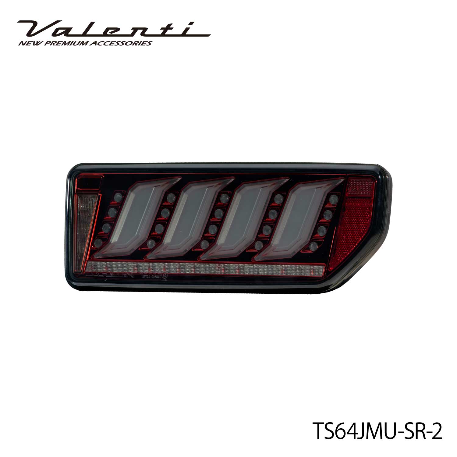 【予約販売 5月頃発送予定】【公式ショップ限定カラー】 Valenti ヴァレンティ ジムニー・ノマド・シエラ用 ジュエルLEDテールランプ ULTRA タイプ2 ライトスモーク/レッドクローム 保安基準適合 Eマーク取得 1年保証 【TS64JMU-SR-2】