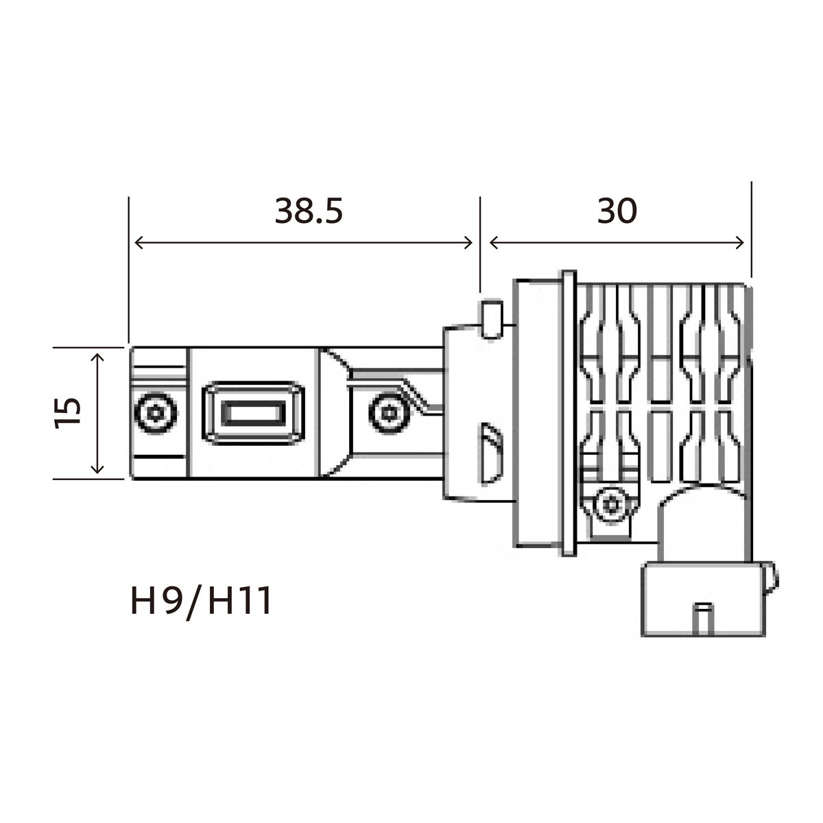 ヴァレンティモト 純正交換 H9 H11 バイク led ヘッドバルブ RCシリーズ 2800K 2年保証 valenti【MEB05-H8-28】【LEDバルブ】