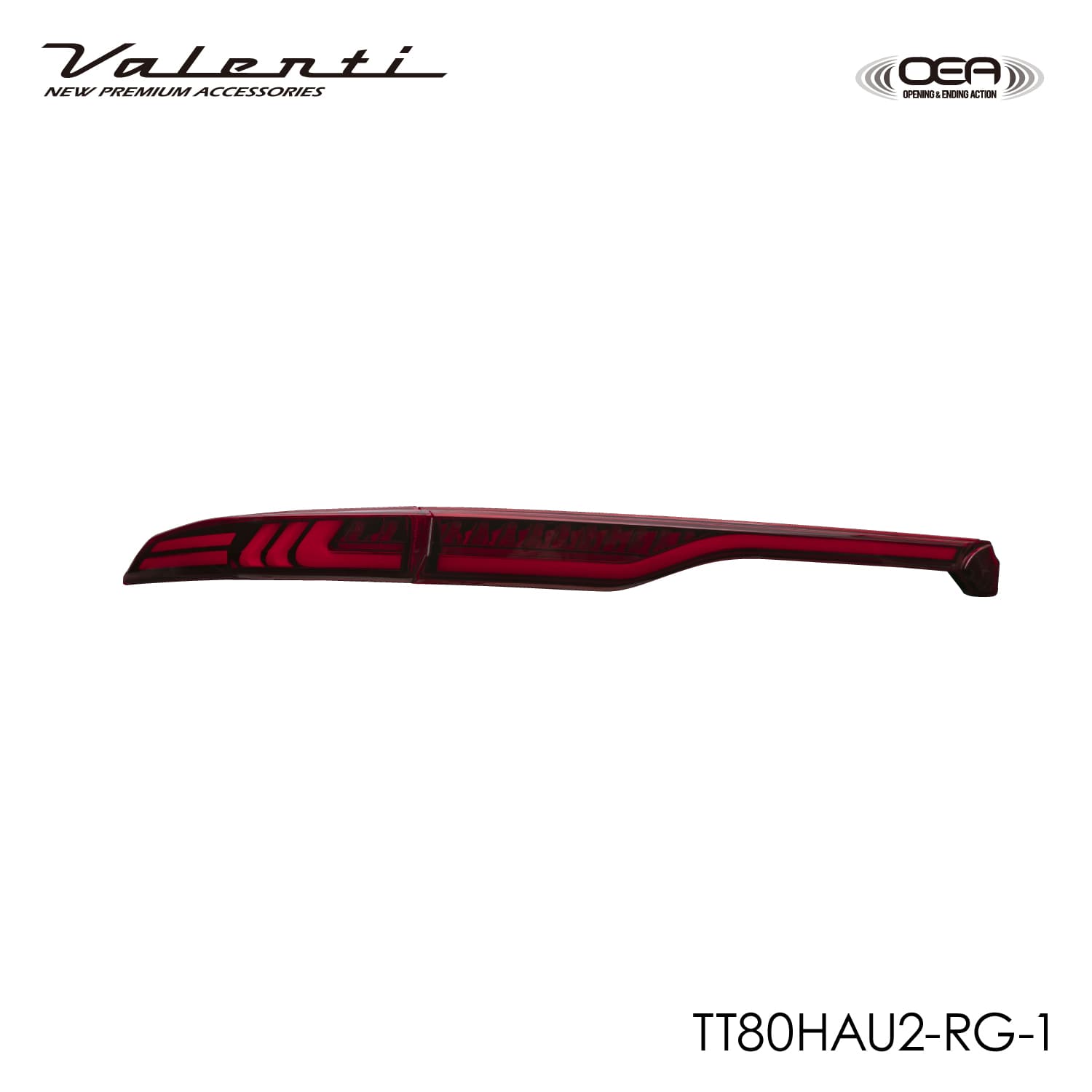 Valenti ヴァレンティ トヨタ ハリアー 80系 ジュエルLEDテールランプULTRA タイプ2 アッパー（上側）のみ OEA シーケンシャル 流れるウインカー 保安基準適合 Eマーク取得 1年保証【TT80HAU2】