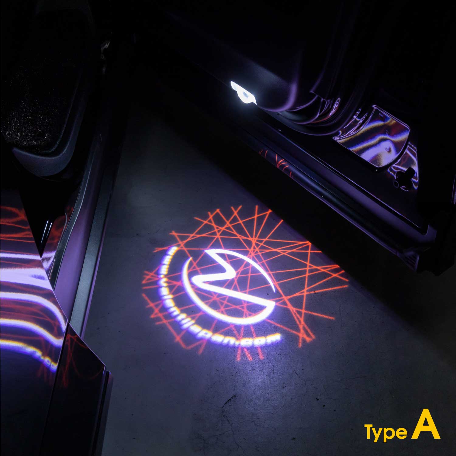 VALENTI(ヴァレンティ) ジュエルLEDプロジェクションカーテシランプ ドアウェルカムライト ロゴ投影 2個入 保安基準適合 1年保証【PCL】