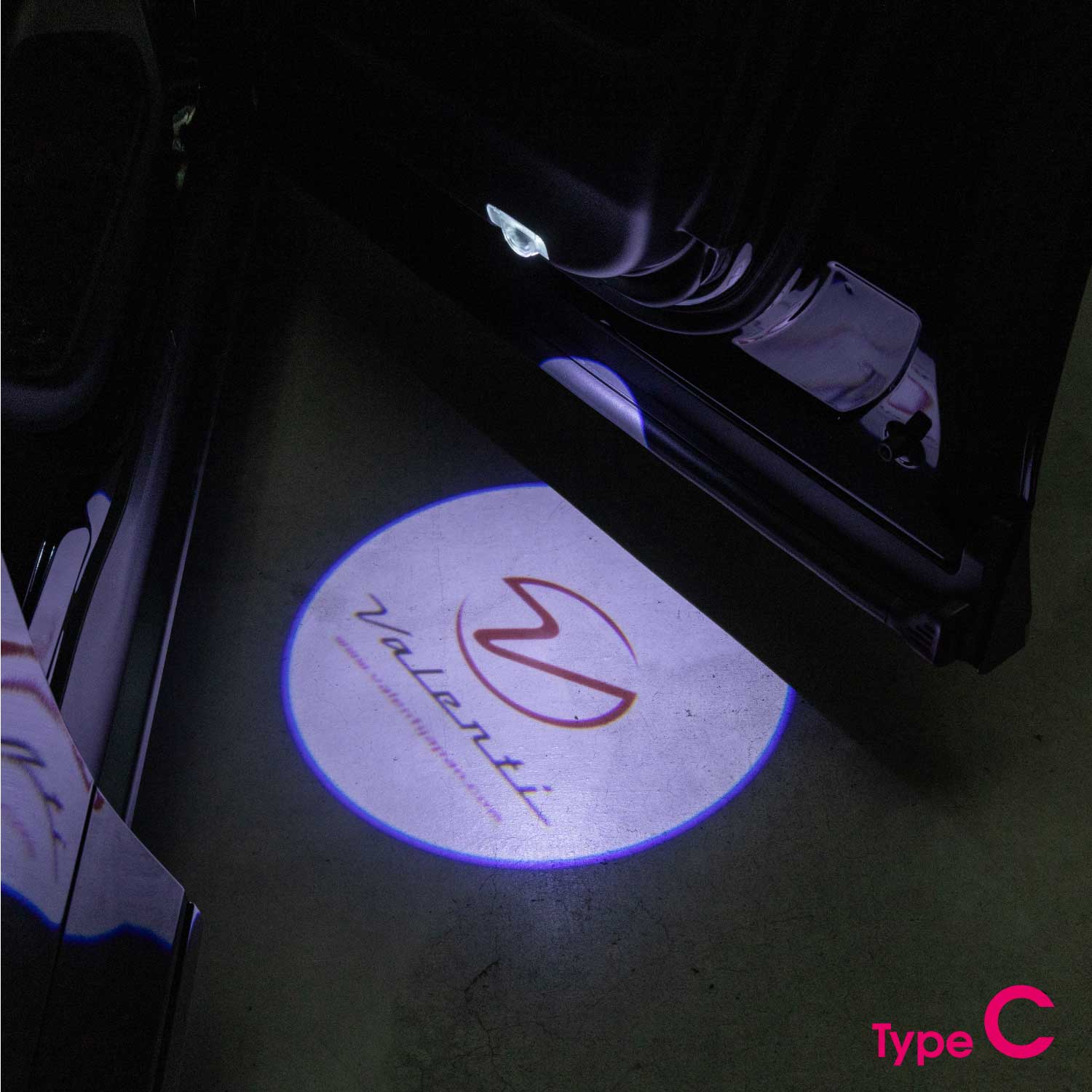 VALENTI(ヴァレンティ) ジュエルLEDプロジェクションカーテシランプ ドアウェルカムライト ロゴ投影 2個入 保安基準適合 1年保証【PCL】