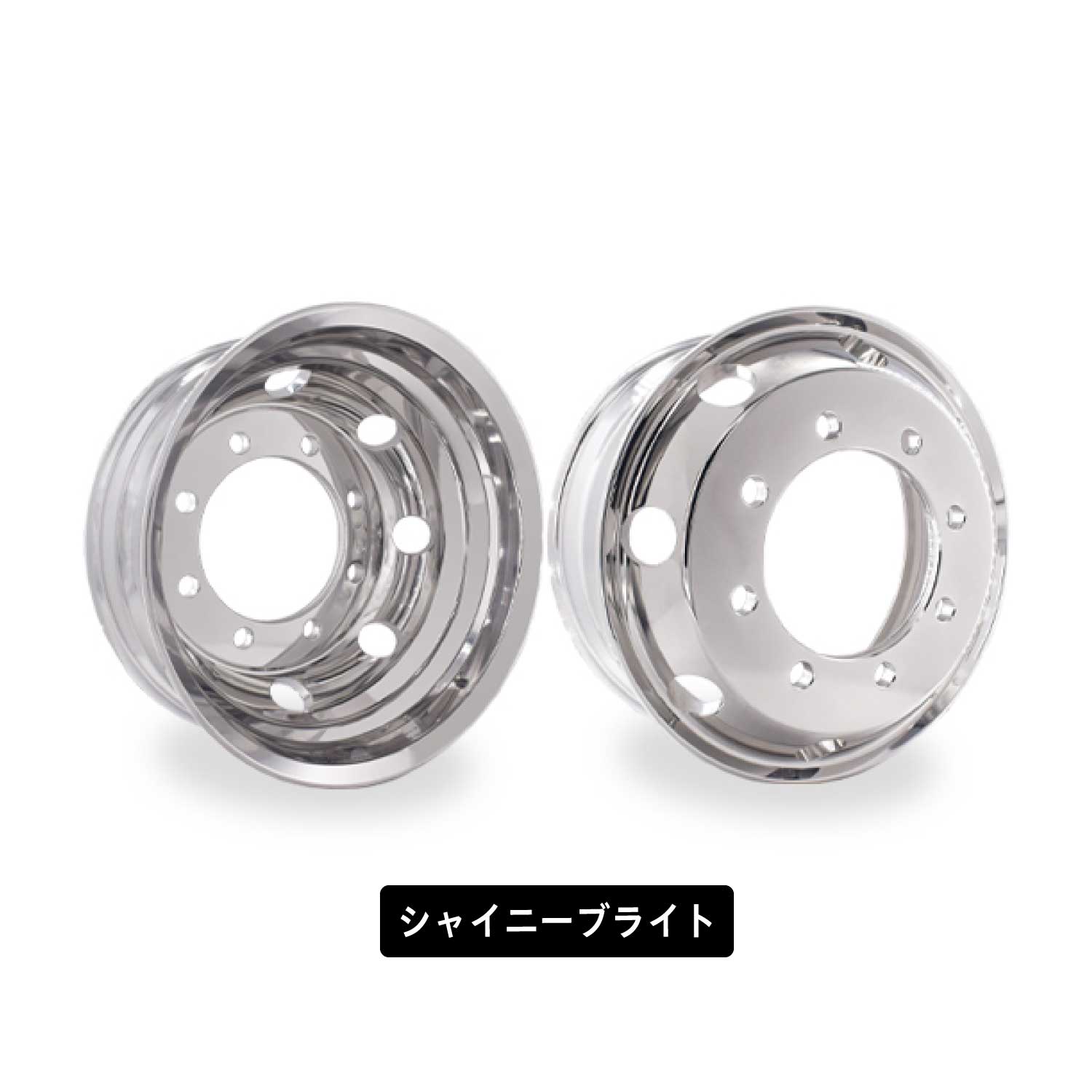 花魁(Oiran Japan) アルミホイール クロームメッキ 19.5x6.75/8穴 VIA JTW-T 規格適合 保証1年 [1個入] [OT-M1-195][OT-S1-195]※5～7営業日での発送