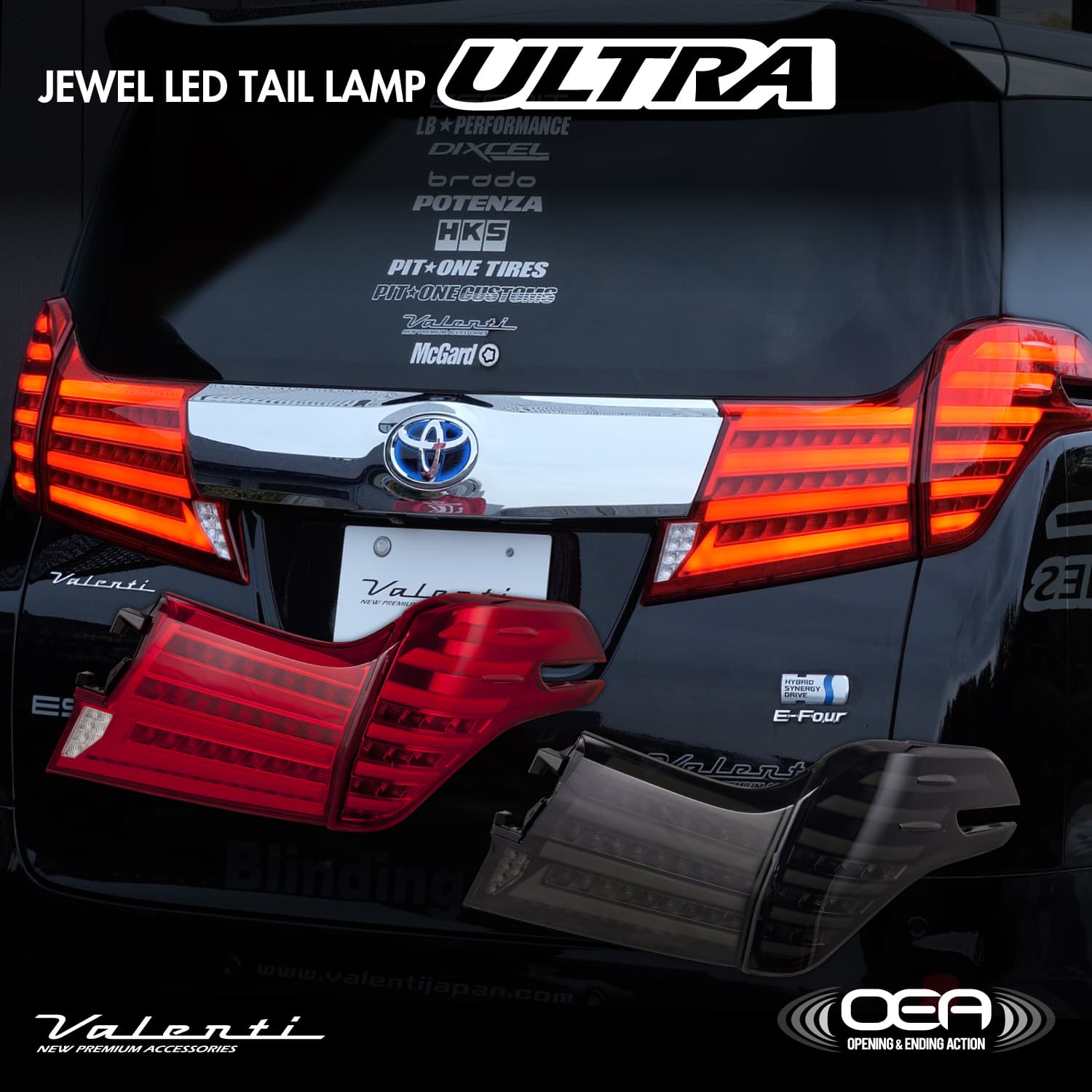 トヨタ 30アルファード前期ジュエルLEDテールランプULTRA OEA